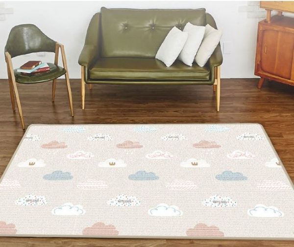 韓國 Parklon 帕龍 - 1.7CM sillky輕量防刮單面地墊-雲朵寶寶 (200x150x1.7cm)