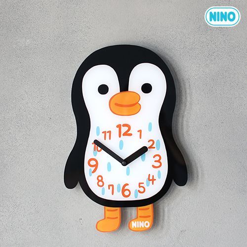 韓國 NINO - 韓國NINO HapPy TimE童趣時鐘-QQ酷企鵝 (24*36cm)
