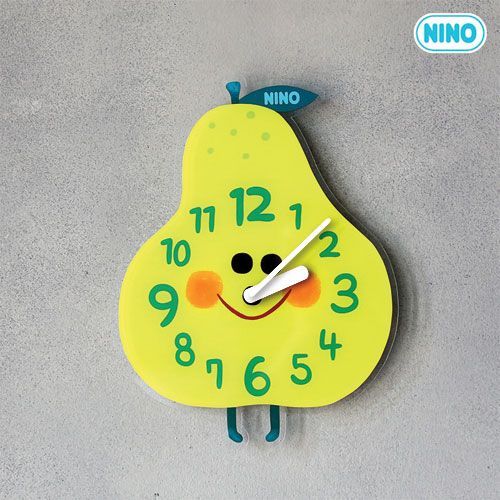 韓國 NINO - 韓國NINO HapPy TimE童趣時鐘-微笑西洋梨 (24*31.5cm)