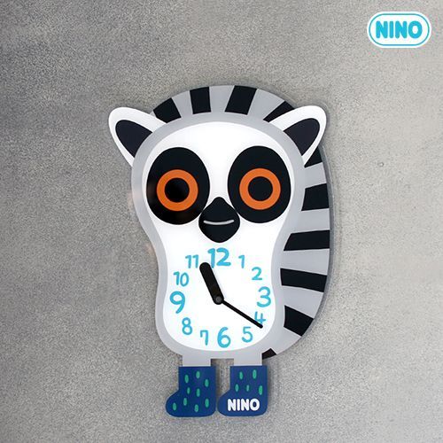 韓國 NINO - 韓國NINO HapPy TimE童趣時鐘-環尾小狐猴 (24*36cm)