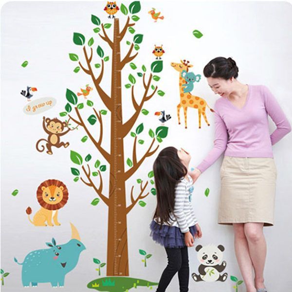 JB Design - 時尚壁貼-森林王國大樹身高貼 (60cm*90cm)