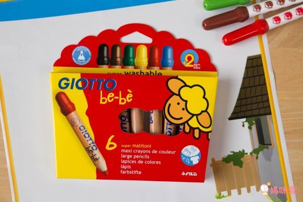 義大利GIOTTO - BEBE 可洗式寶寶木質蠟筆(6色)