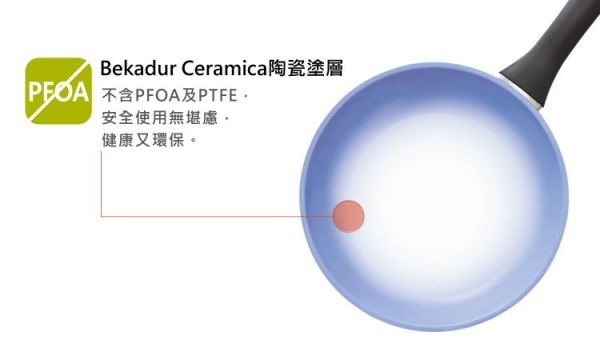 BEKA 貝卡 - Magic彩漾陶瓷智慧平底鍋-藍 (28cm)