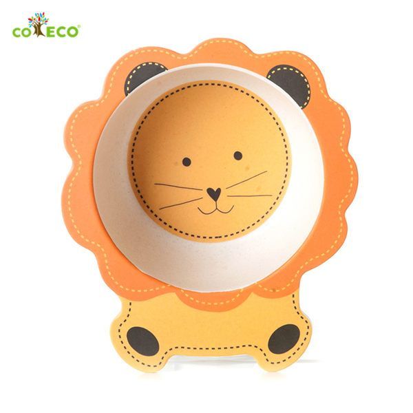 coeco - 竹纖維動物造型兒童碗-獅子