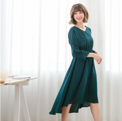 Marguerite - 湖光女神口袋腰間小心機長洋裝