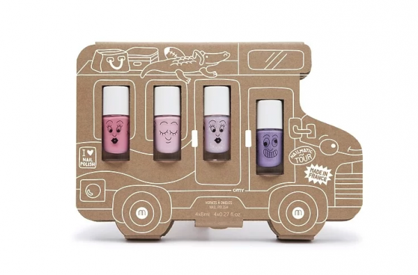 Nailmatic - Nailmatic 水漾亮彩指甲油小巴組 (四入)-糖果粉+晶亮粉+水漾粉+薰衣草亮粉紫-8ml x 4