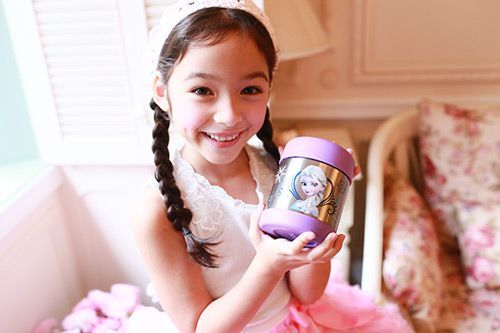 Thermos 膳魔師 - foogo系列Tritan幼兒學習杯-粉紅色-235ml+贈不銹鋼真空保溫食物罐-冰雪奇緣-300ml