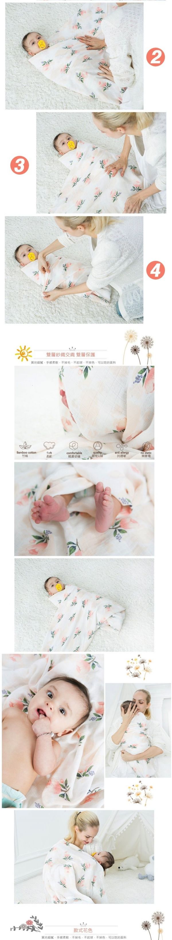 荷蘭 Muslintree - 手繪竹纖維嬰兒紗布包巾-手繪狐狸