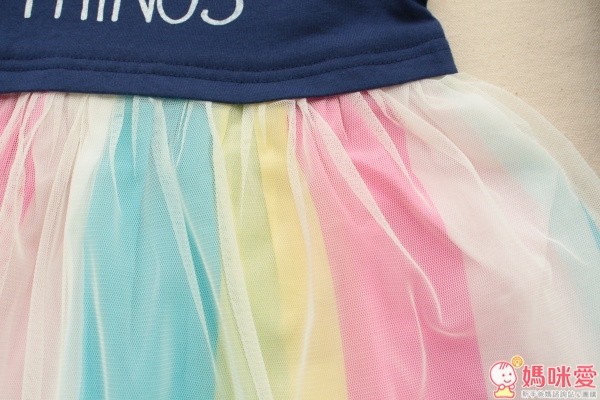 日本 Breeze junk store 假兩件七彩紗裙洋裝