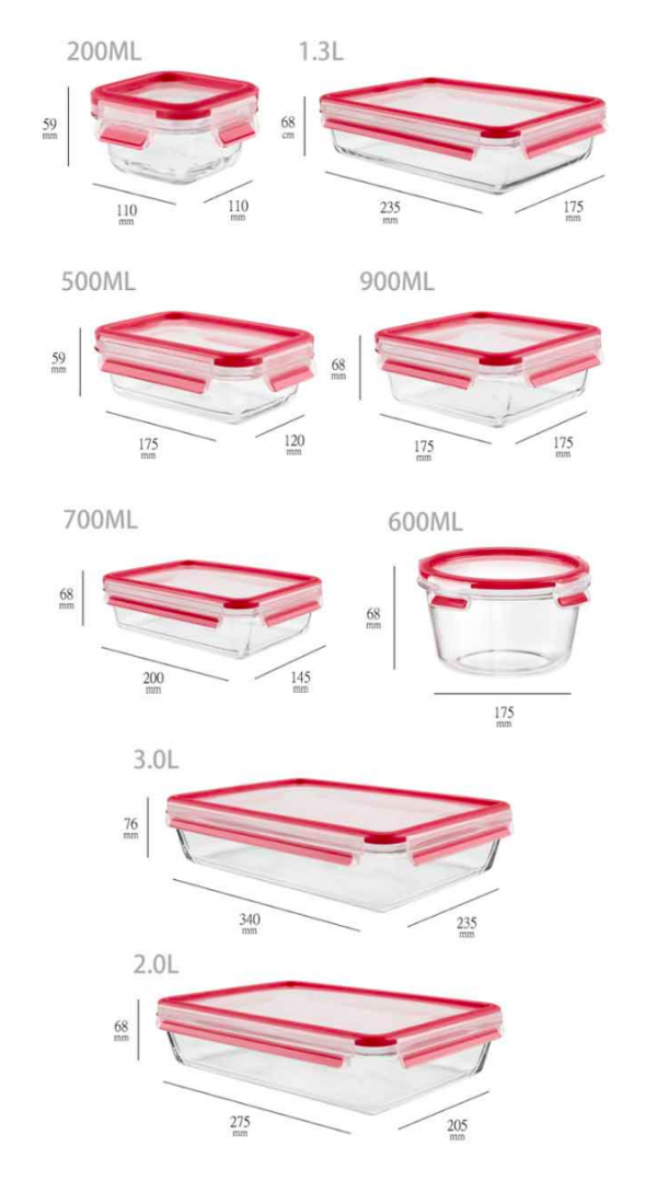原德國EMSA  MasterSeal 無縫玻璃保鮮盒 / Tefal 法國特福 不沾平底鍋/炒鍋
