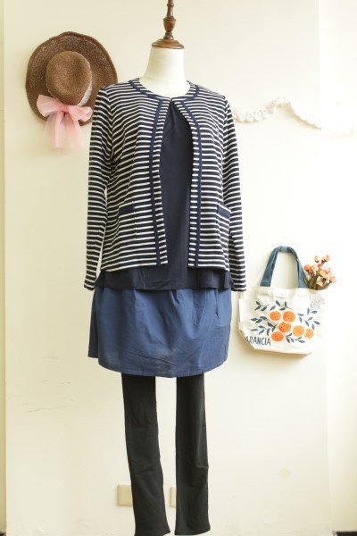 示範搭配產前/哺乳摺線兩件式上衣是不是非常好看呢？