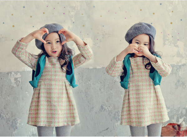 韓國 冬季時尚童裝 jkids 小香風洋裝