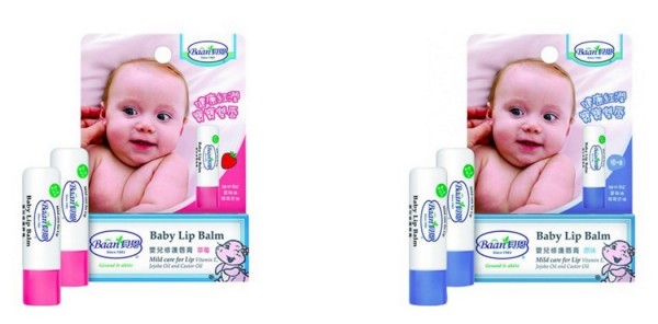 貝恩嬰兒修護唇膏兩入-草莓款、原味款