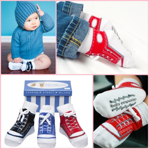 baby emporio 時尚造型寶寶襪：活力布鞋