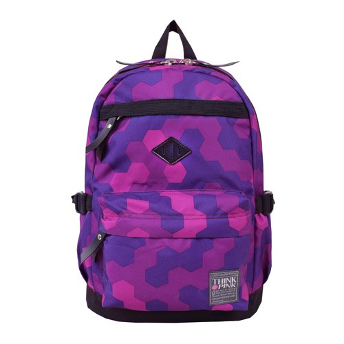 Think Pink 輕量後背包:幾何紫