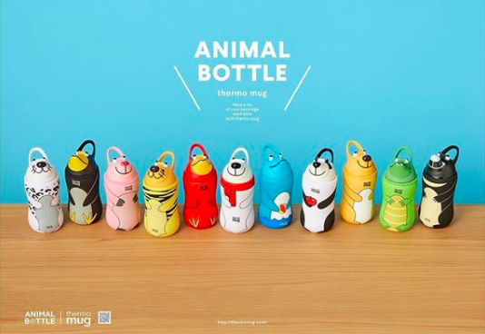 日本Thermo mug - 動物造型不鏽鋼水壺-黑企鵝 (380ml)