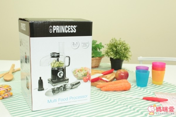 Princess 荷蘭公主 迷你四杯食物調理機【220500】能方便媽咪大量切絲、切片、絞碎也不會手痠唷!