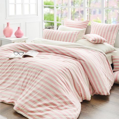 Great Living 格蕾 ❤ 色坊針織被套床包組 / 保潔墊