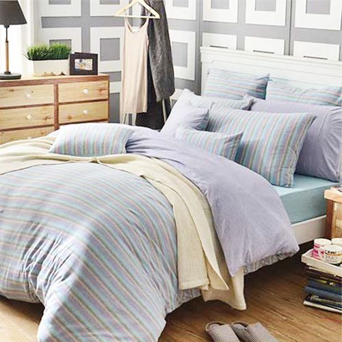 Great Living 格蕾 ❤ 色坊針織被套床包組 / 保潔墊