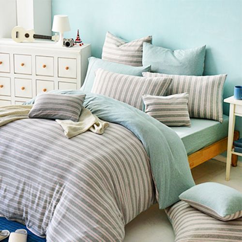 Great Living 格蕾 ❤ 色坊針織被套床包組 / 保潔墊