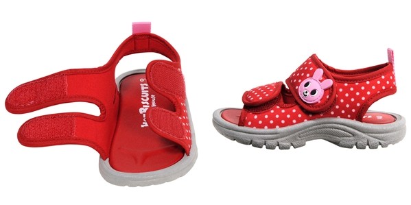 MikiHouse 柔軟平紋織可愛涼鞋