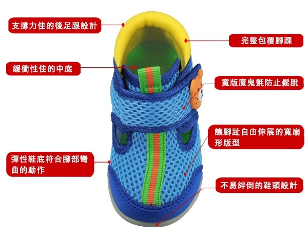 MikiHouse 雙層網眼透氣 2nd step 涼鞋