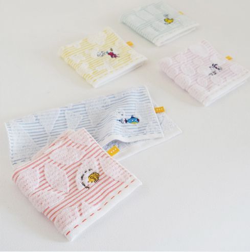 日本 Kontex chat 純棉緹花刺繡系列毛巾