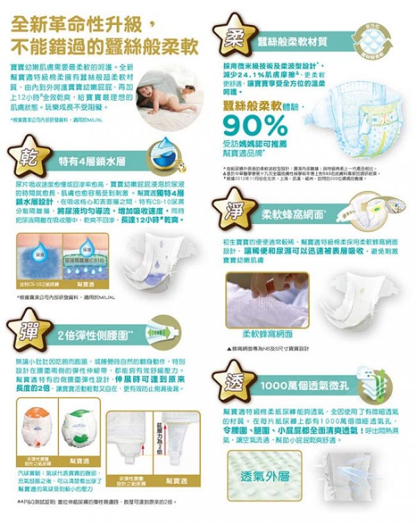幫寶適特級棉柔紙尿褲