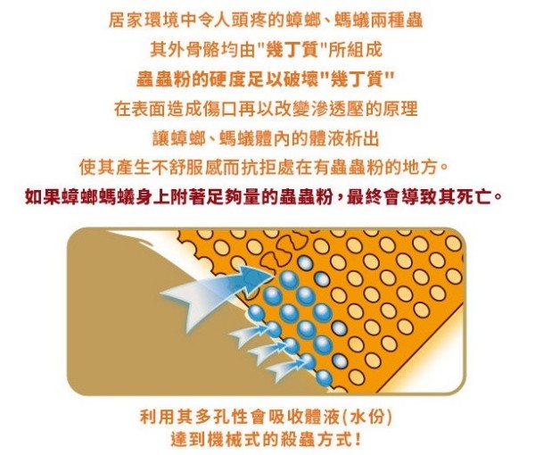 Earth Friend 蟲蟲粉，完全天然無毒的成分，就算不小心吃到也不用擔心！驅趕螞蟻、蟑螂，或是毛小孩身上的壁蝨，都沒問題～