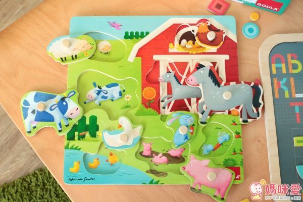 媽咪與寶貝農場配對拼圖