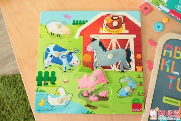 媽咪與寶貝農場配對拼圖