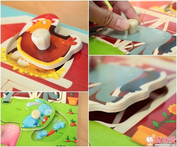 媽咪與寶貝農場配對拼圖