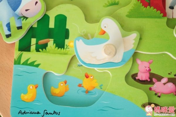 媽咪與寶貝農場配對拼圖