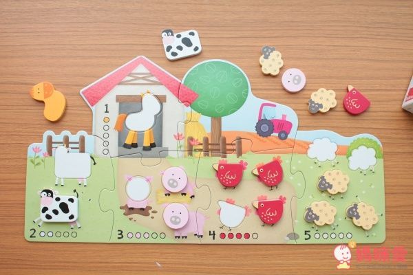 數數農場動物拼圖