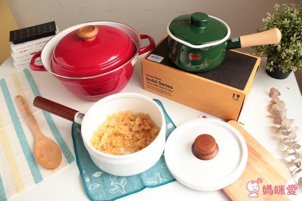 日本富士琺瑯 - Leaf有蓋醬料單手鍋 (1.6L)-16cm