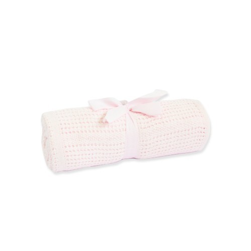  英國 mothercare 洞洞毯，100 % 純棉線編織而成的，小洞洞毯子不怕寶寶亂踢被把毯子踢到臉上，一不小心悶到或窒息了，是非常適合新生兒寶寶的蓋毯喔！