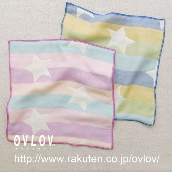 日本 OVLOV 雙面六層紗紗布小毛巾