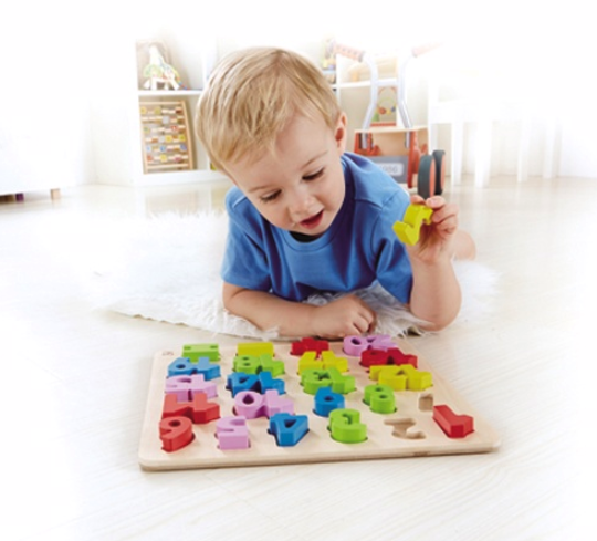 Hape - 數字立體木拼圖-(新版)