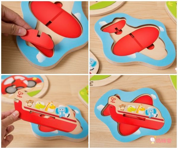 德國【Hape】天然實木質感立體拼圖 ✖ 配對拼圖