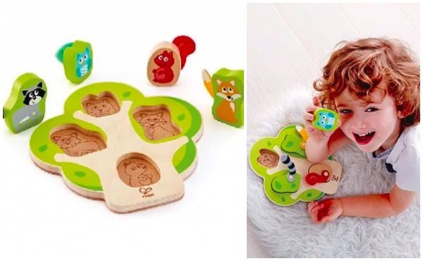 德國【Hape】天然實木質感立體拼圖 ✖ 配對拼圖