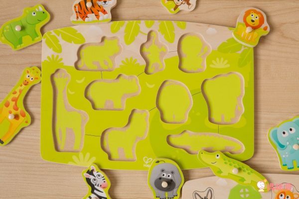 德國【Hape】天然實木質感立體拼圖 ✖ 配對拼圖