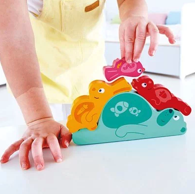 德國【Hape】天然實木質感立體拼圖 ✖ 配對拼圖