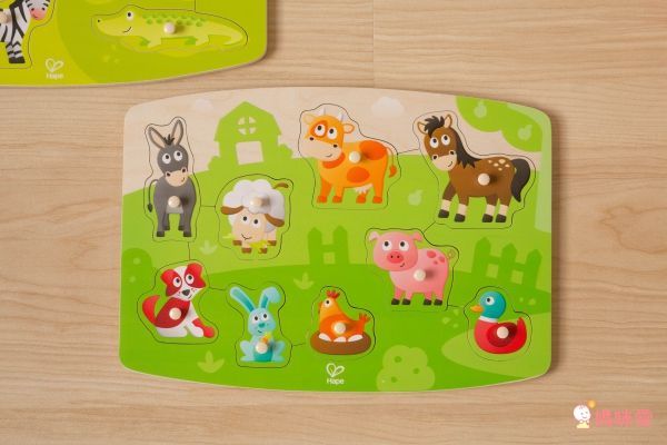 德國【Hape】天然實木質感立體拼圖 ✖ 配對拼圖