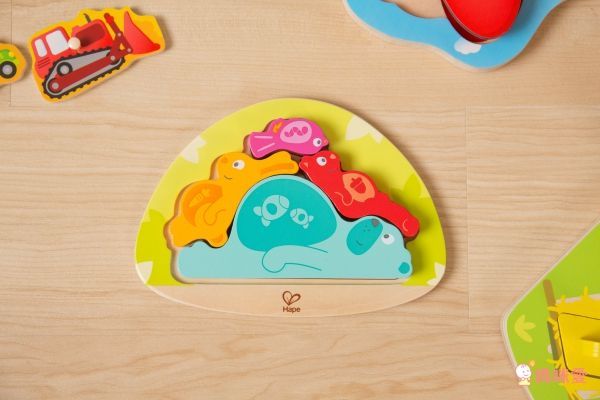 德國【Hape】天然實木質感立體拼圖 ✖ 配對拼圖