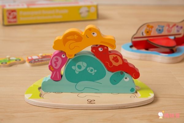 德國【Hape】天然實木質感立體拼圖 ✖ 配對拼圖