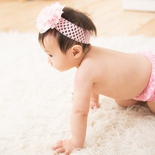 俏麗女童雪紡花髮帶