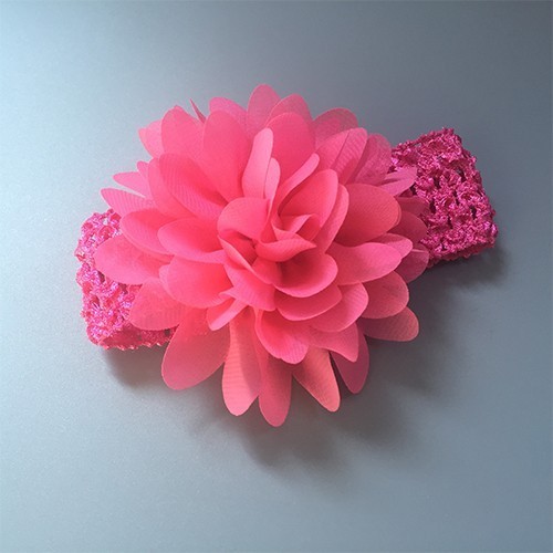 俏麗女童雪紡花髮帶