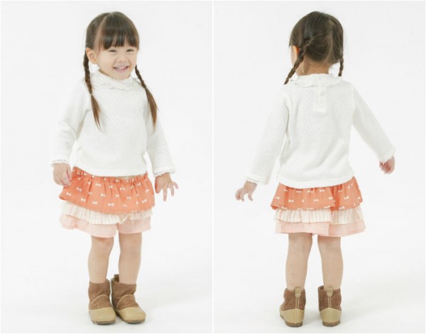 Lily ivory篷篷蝴蝶結褲裙