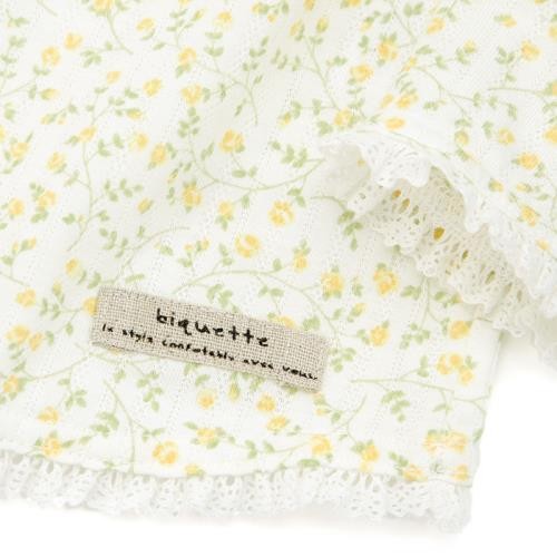 Biquette 蕾絲領小碎花棉 T