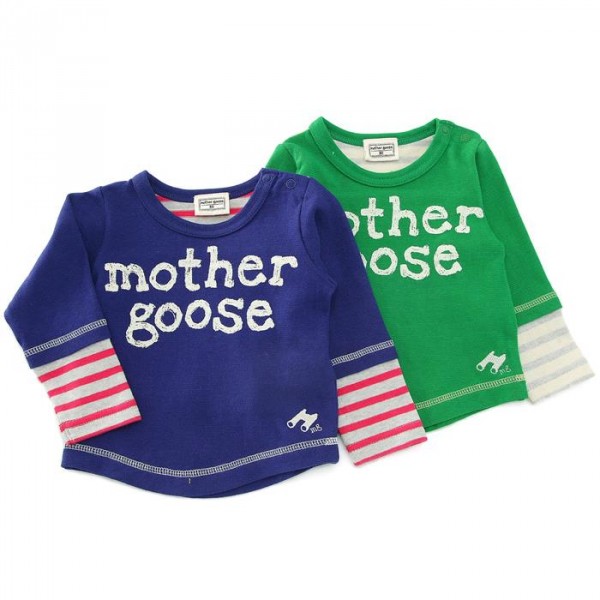  mother goose 假兩件純棉長袖 T